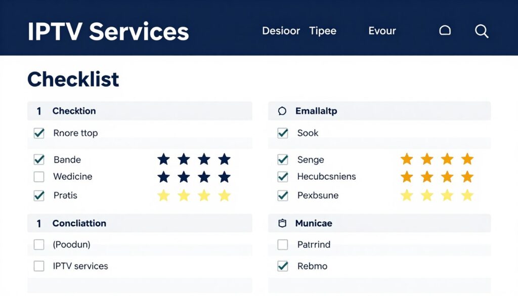 Comparison checklist for evaluating British IPTV providers