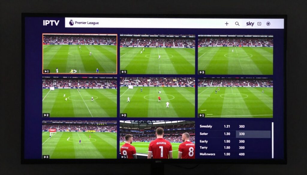 Sports-focused British IPTV service showing live Premier League match