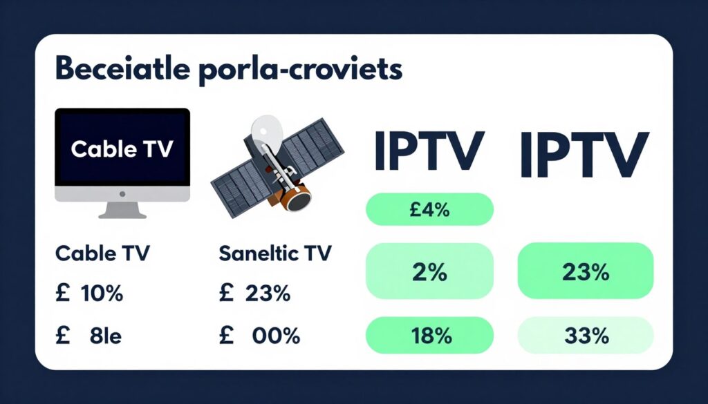 UK IPTV subscription cost comparison showing monthly savings versus cable and satellite