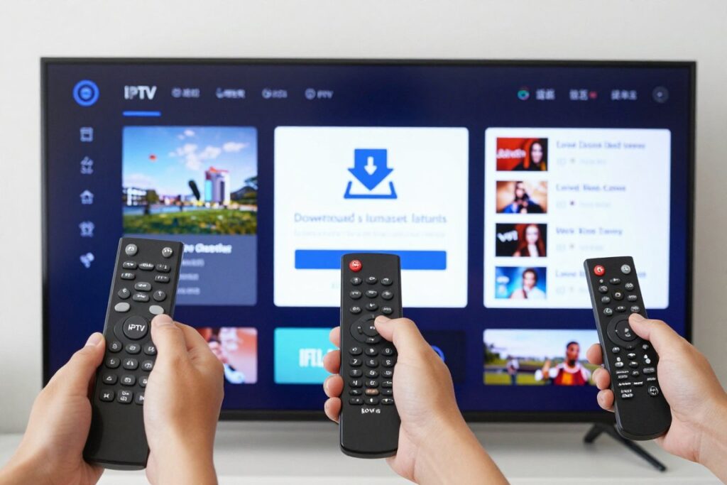 step by step IPTV installation guide showing setup process on smart TV