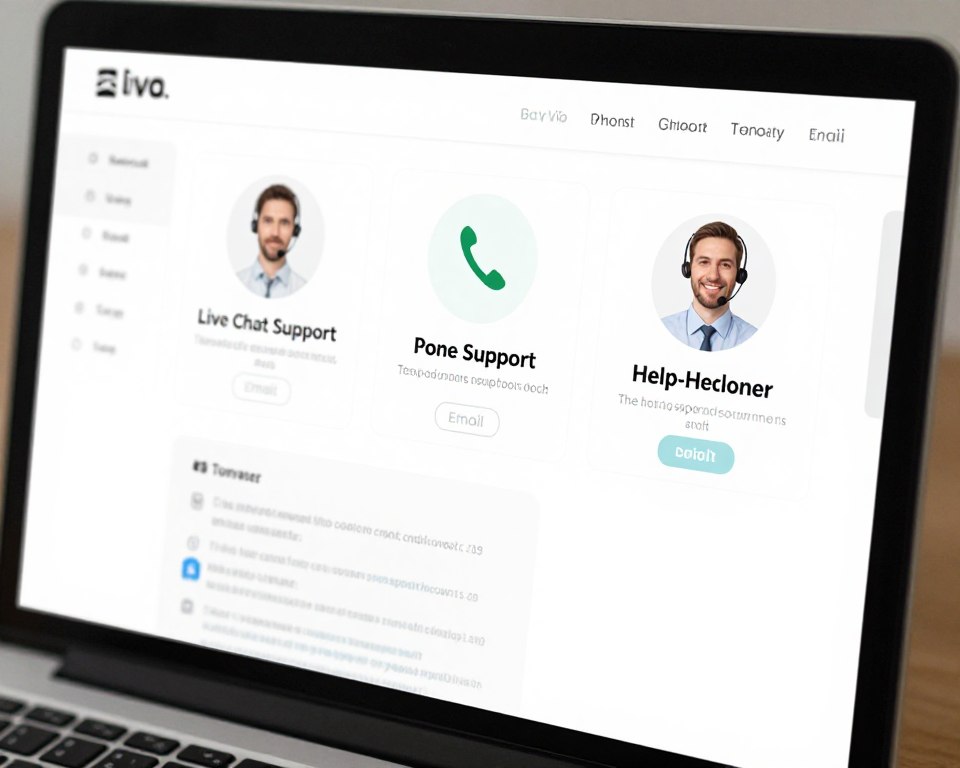 IPTV customer support interface and contact options