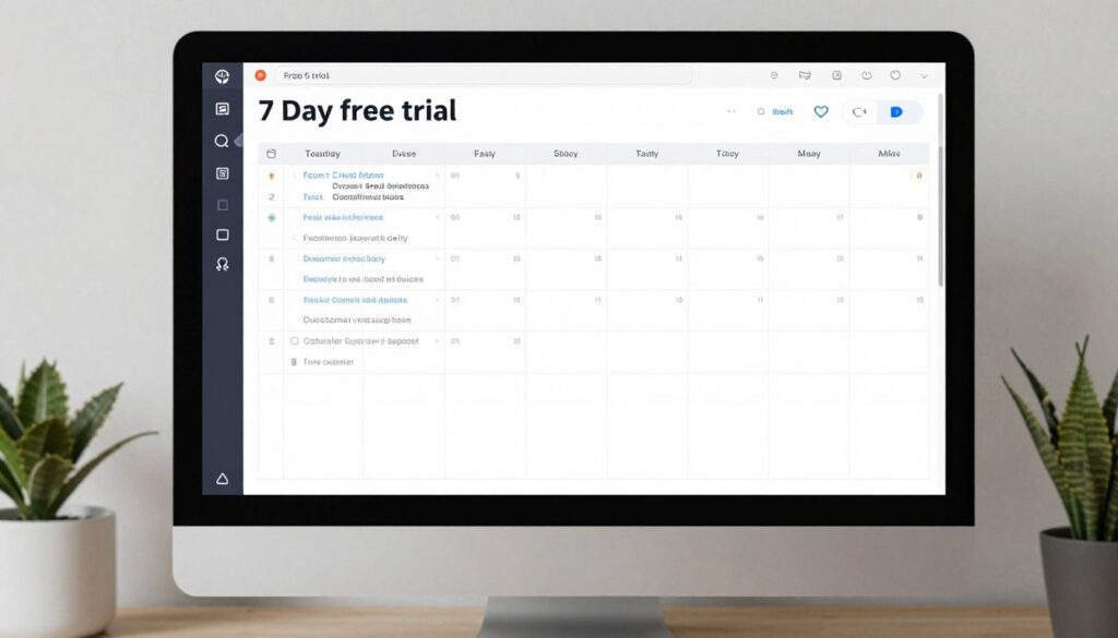 calendar marking IPTV free trial testing schedule