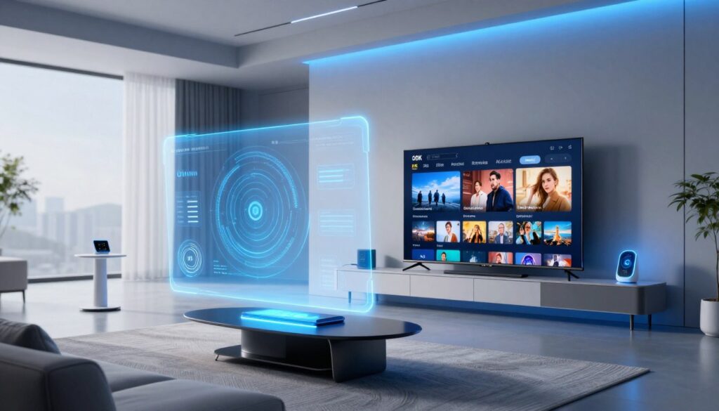 future technology iptv streaming concept