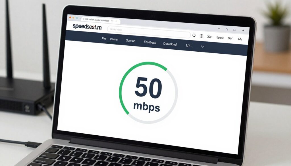 internet speed test showing optimal IPTV streaming speeds