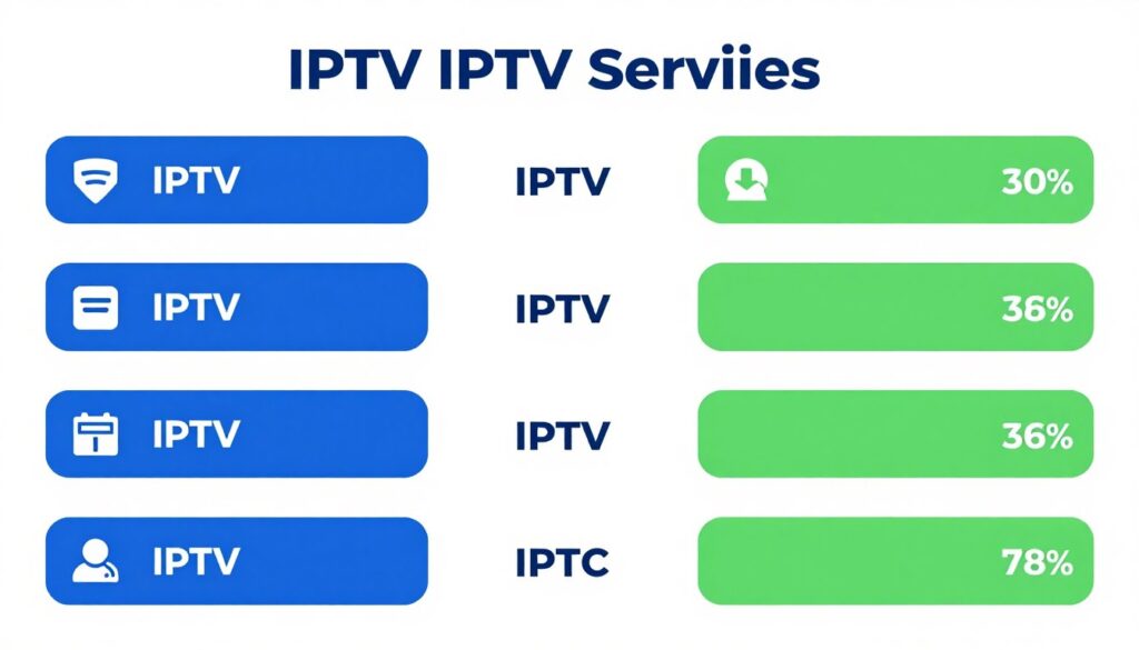 iptv service comparison chart showing features